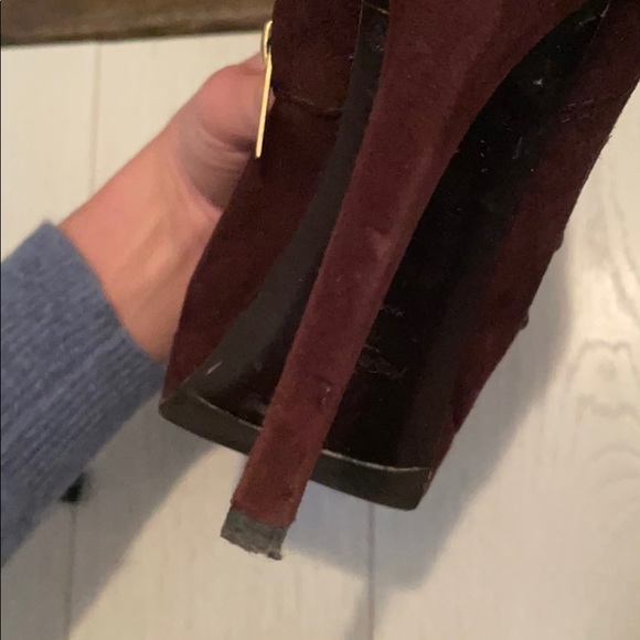 Yves Saint Laurent suede high heel ankle boots - Picture 5 of 6